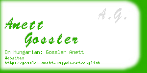 anett gossler business card